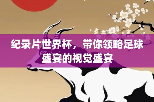 纪录片世界杯,带你领略足球盛宴的视觉盛宴