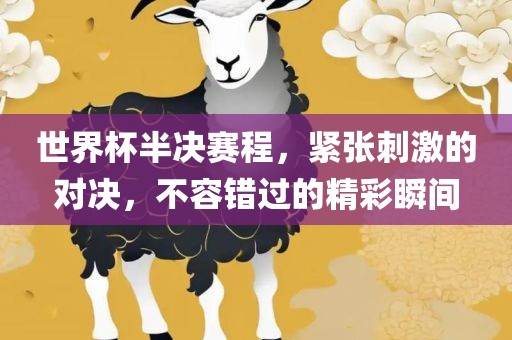 世界杯半决赛程,紧张刺激的对决,不容错过的精彩瞬间