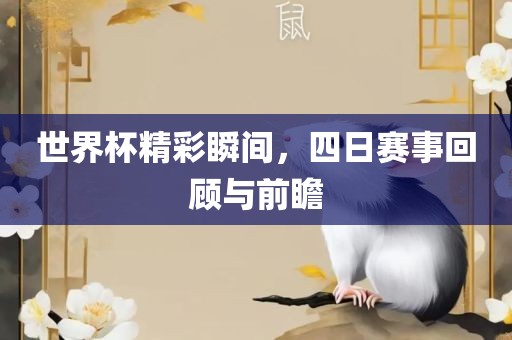 世界杯精彩瞬间,四日赛事回顾与前瞻