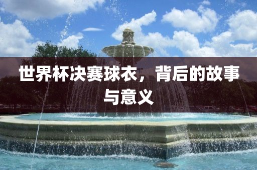 世界杯决赛球衣,背后的故事与意义
