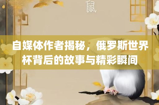 自媒体作者揭秘,俄罗斯世界杯背后的故事与精彩瞬间
