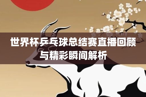 世界杯乒乓球总结赛直播回顾与精彩瞬间解析