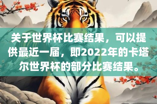 关于世界杯比赛结果，可以提供最近一届，即2022年的卡塔尔世界杯的部分比赛结果。