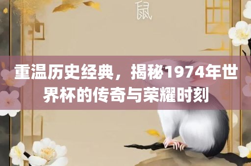 重温历史经典，揭秘1974年世界杯的传奇与荣耀时刻