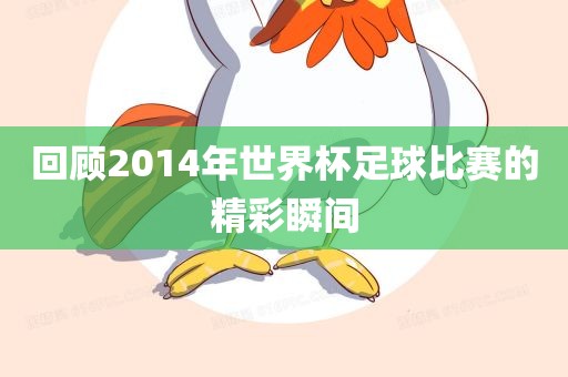 回顾2014年世界杯足球比赛的精彩瞬间