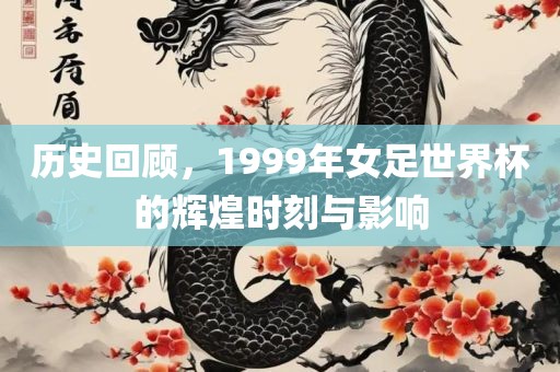 历史回顾,1999年女足世界杯的辉煌时刻与影响