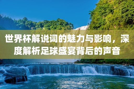 世界杯解说词的魅力与影响，深度解析足球盛宴背后的声音永康市本千工贸有限公司