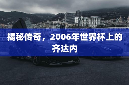 揭秘传奇,2006年世界杯上的齐达内