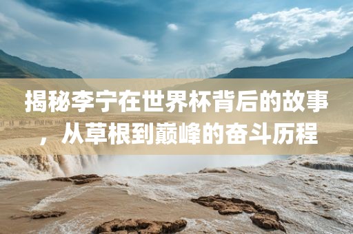 永康市本千工贸有限公司揭秘李宁在世界杯背后的故事，从草根到巅峰的奋斗历程