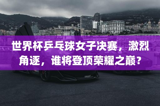 世界杯乒乓球女子决赛,激烈角逐,谁将登顶荣耀之巅?