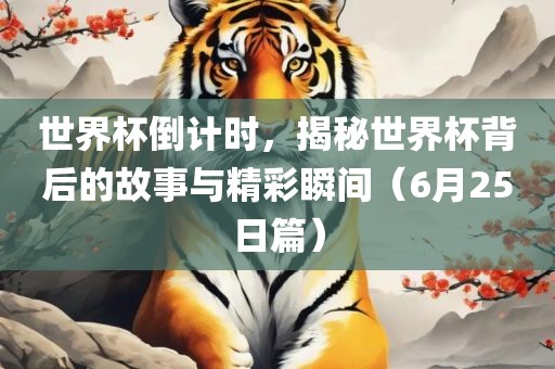 世界杯倒计时,揭秘世界杯背后的故事与精彩瞬间(6月25日篇)永康市本千工贸有限公司