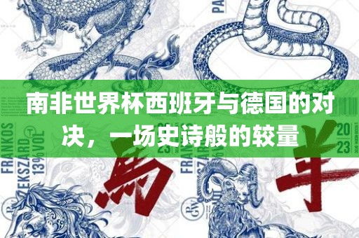 南非世界杯西班牙与德国的对决,一场史诗般的较量