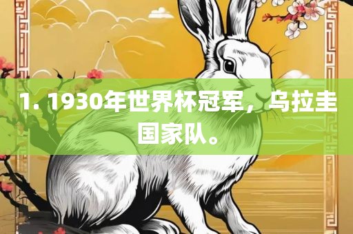 1. 1930年世界杯冠军，乌拉圭国家队。