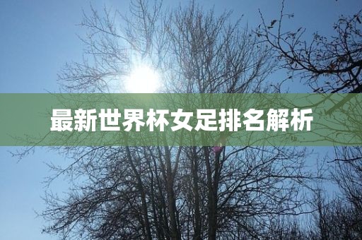 最新世界杯女足排名解析