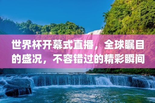 世界杯开幕式直播,全球瞩目的盛况,不容错过的精彩瞬间