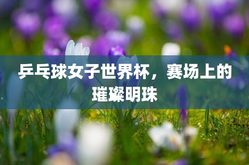乒乓球女子世界杯,赛场上的璀璨明珠