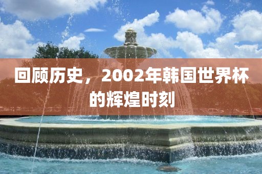 回顾历史，2002年韩国世界杯的辉煌时刻永康市本千工贸有限公司