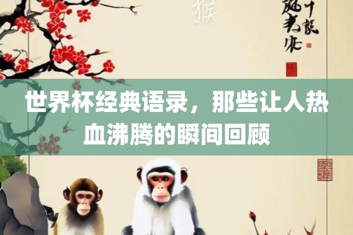 世界杯经典语录，那些让人热永康市本千工贸有限公司血沸腾的瞬间回顾