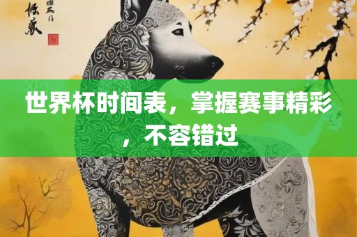 世界杯时间表,掌握赛事精彩,不容错过