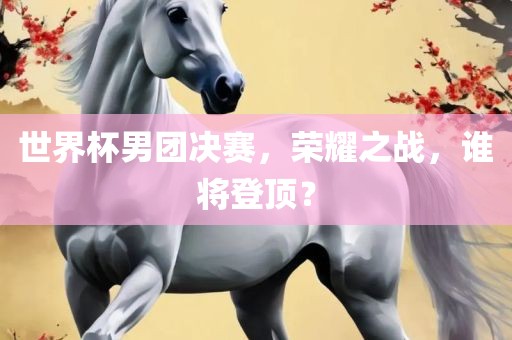 世界杯男团决赛,荣耀之战,谁将登顶?永康市本千工贸有限公司