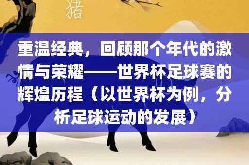 重温经典,回顾那个年代的激情与荣耀——世界杯足球赛的辉煌历程(以世界杯为例,分析足球运动的发展)永康市本千工贸有限公司