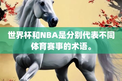 世界杯和NBA是分别代表不同体育赛事的术语。