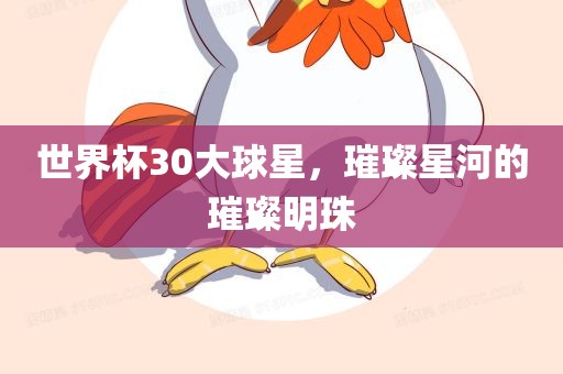 世界杯30大球星,璀璨星河的璀璨明珠