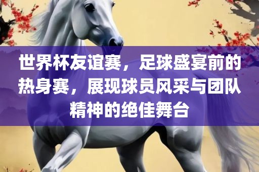 世界杯友谊赛,足球盛宴前的热身赛,展现球员风采与团队精神的绝佳舞台永康市本千工贸有限公司