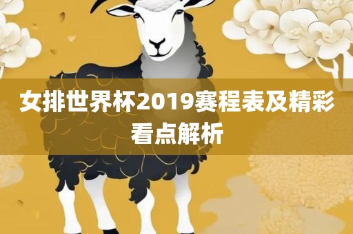 女排世界杯2019赛程表及精彩看点解析