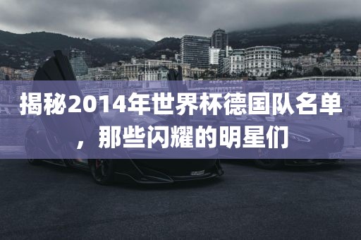 揭秘2014年世界杯德国队名单,那些闪耀的明星们