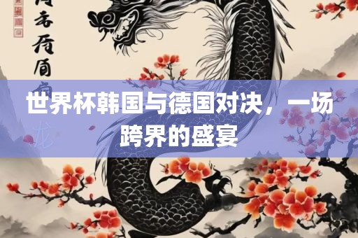 世界杯韩国与德国对决，一场跨界的盛宴