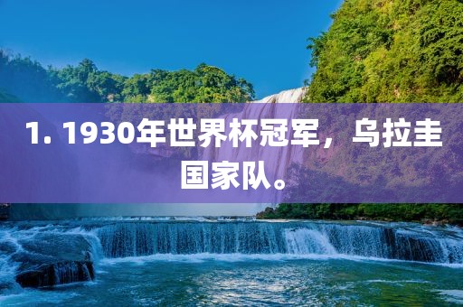 1. 1930年世界杯冠军,乌拉圭国家队。永康市本千工贸有限公司