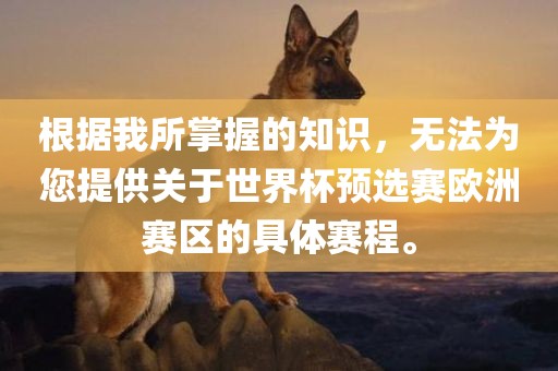 根据我所掌握的知识，无法为您提供关于世界杯预选赛欧洲赛区的具体赛程。永康市本千工贸有限公司