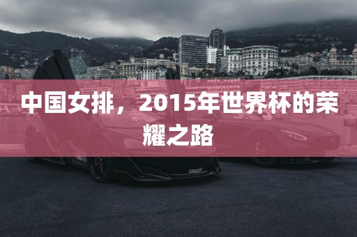 中国女排，2015年世界杯的荣耀之路