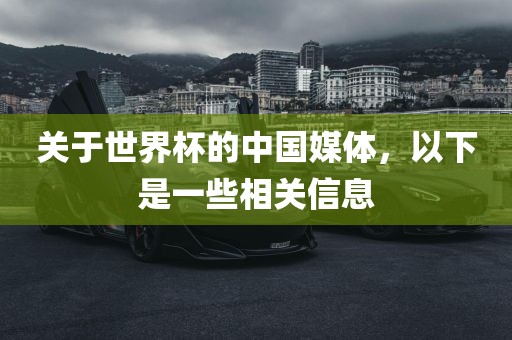 关于世界杯的中国媒体,以下是一些相关信息永康市本千工贸有限公司