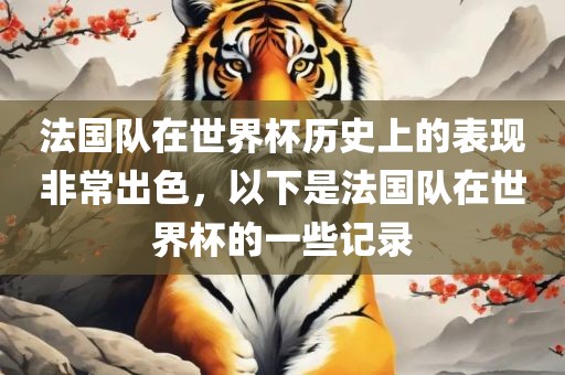 法国队在世界杯历史上的表现非常出色,以下是法国队在世界杯的一些记录永康市本千工贸有限公司